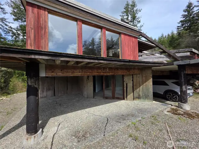 Covered Parking and into Lower Level