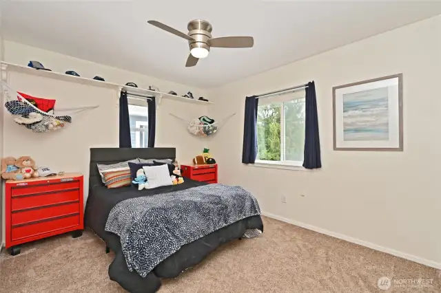 Spacious 2nd bedroom on upper floor.