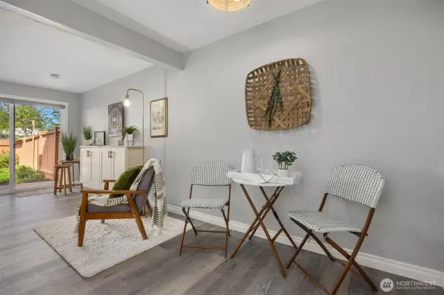 Dining Area. There is room for a larger dining table.