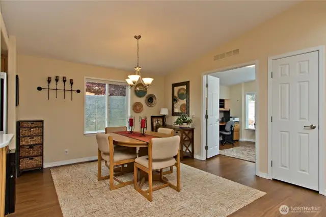 Dining area off the kitchen