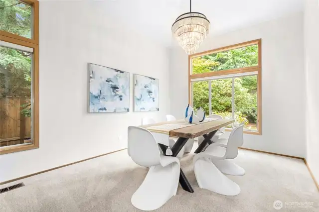 Formal dining room. Note the new interior paint throughout.