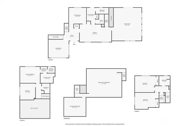 Home Floorplan- 4 Levels