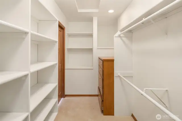 Large walk-in closet.