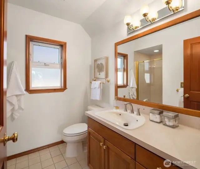 3/4 bath located on second floor.