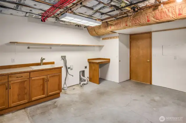 Utility room in basement.