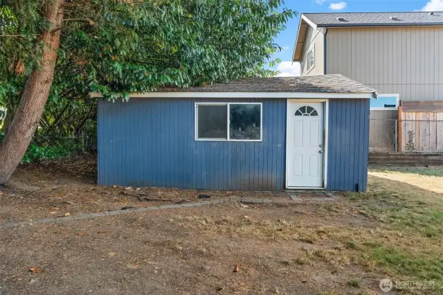 Exterior view of garage doorway showcasing secure and convenient entry