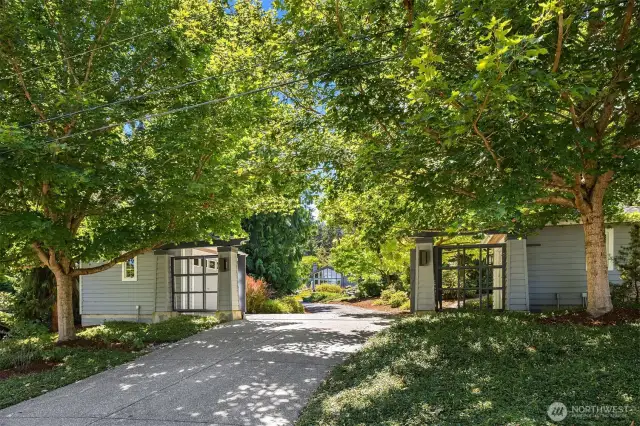 Entrance to the property across the street