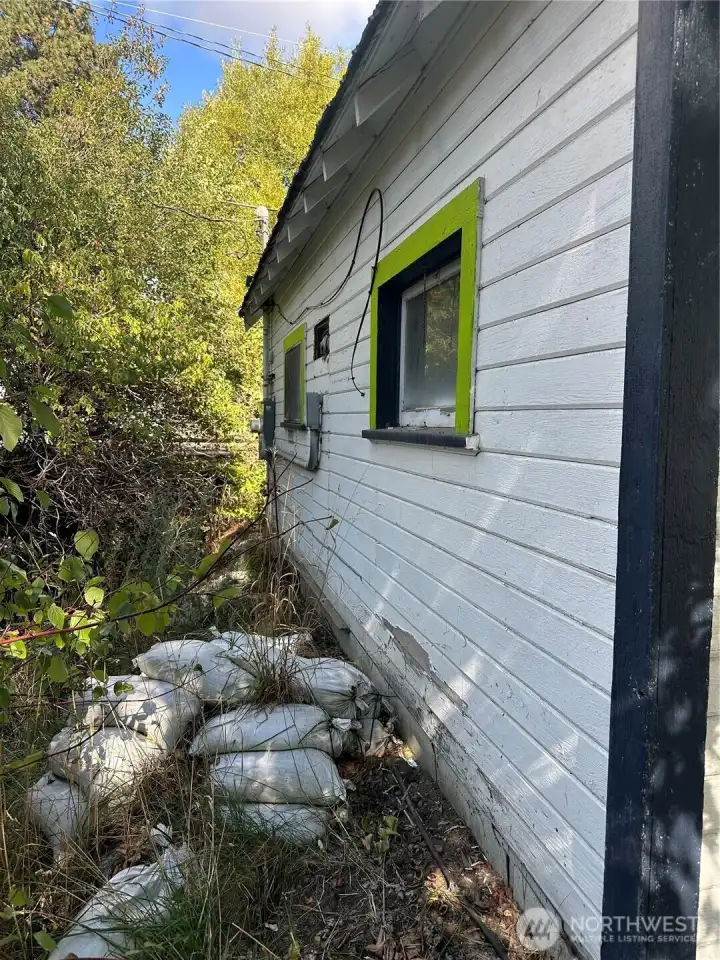 West side of home