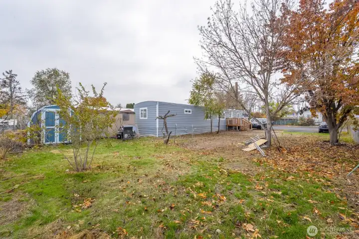 Large lot with storage sheds