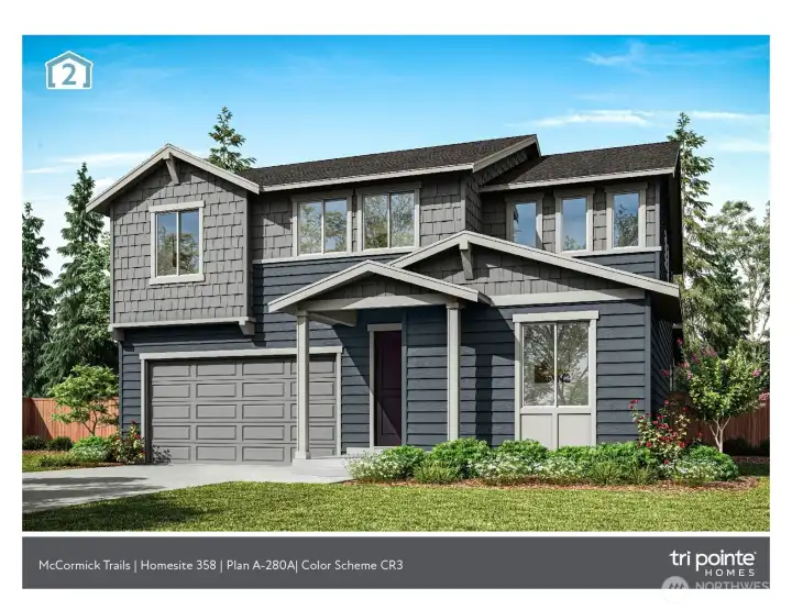 Exterior Rendering of Homesite 358.