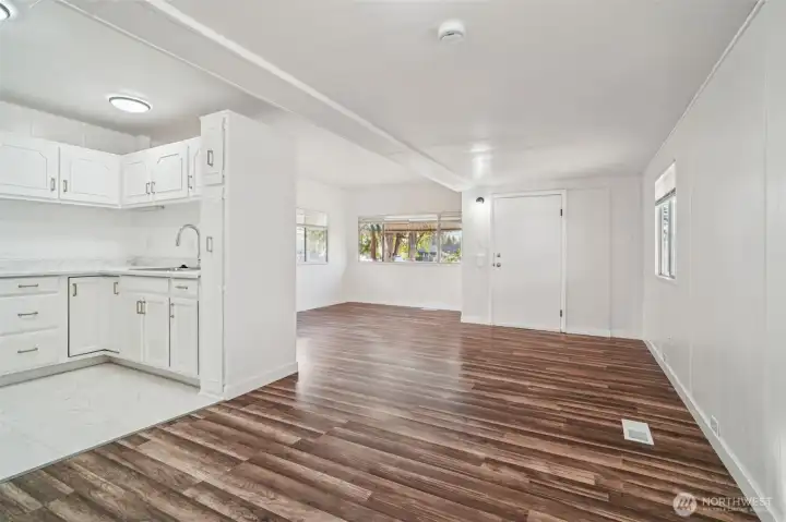 Generous living and dining area with plenty of room to gather.