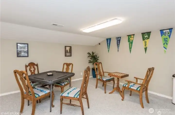 Enjoy strategic fun frinedly competition with cards and chess in the community game room.