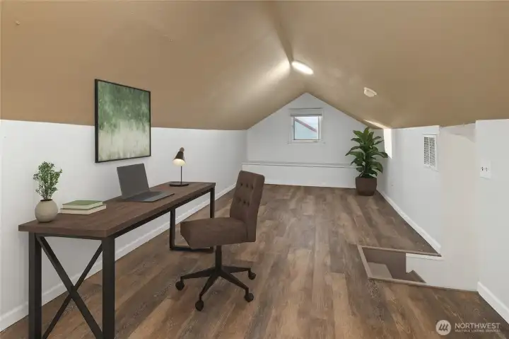 Bedroom 4 upstairs virtually staged