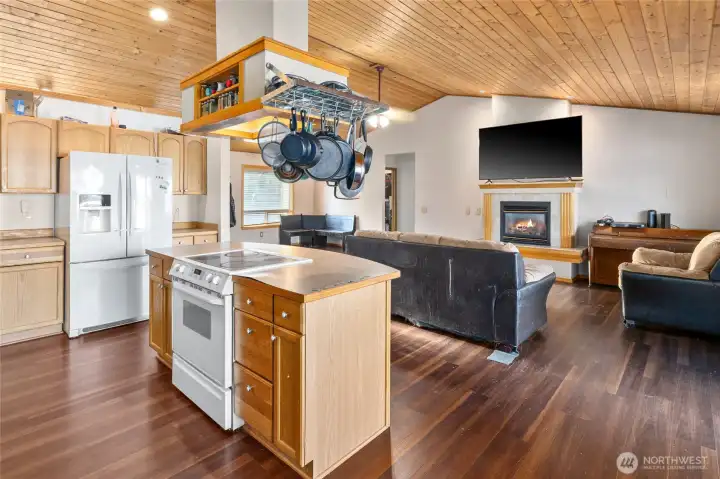 Kitchen open to living space