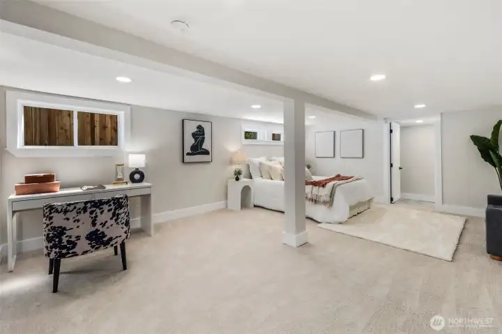 Lower Level Bedroom 3 with office space