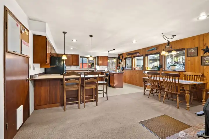 Open kitchen and dining layout for effortless hosting.