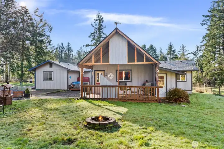 Private covered deck—perfect for morning coffee or winding down in the evening and summer BBQ's. Finish touches are being completed to complete this space.