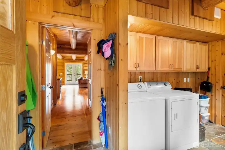 Home enters into mudroom/laundry room.