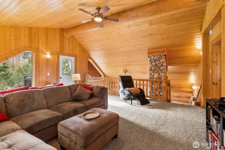 Second-floor loft living space.
