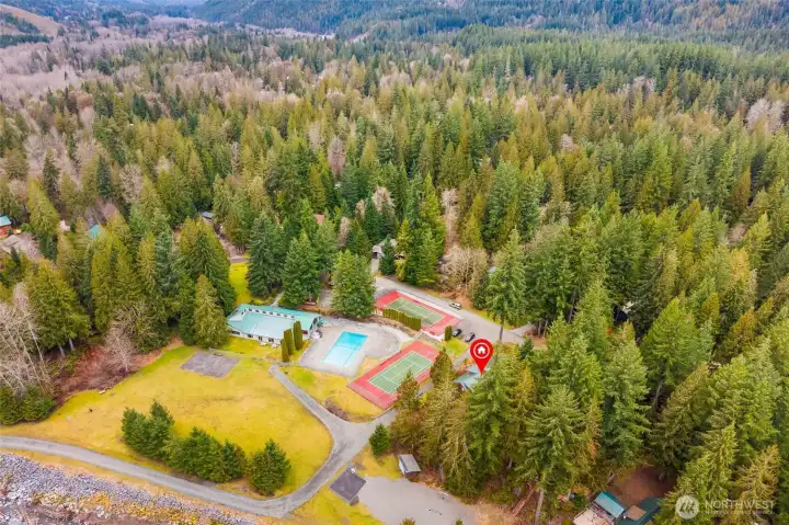 Ariel views of the community