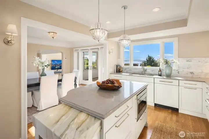 This shows the dining room, the sitting room and the living room is just to the left.