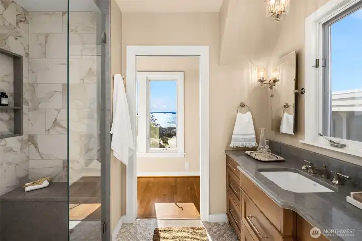 A view while you are getting ready in the morning.