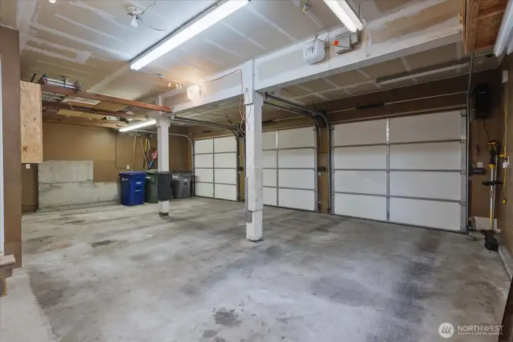 Large 3 car garage