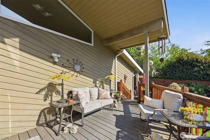 One of the outdoor sitting areas.
