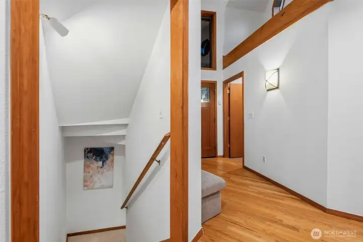 Thoughtfully designed transition space with craftsman-inspired trim and open sightlines.