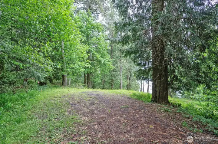 private entrance at the end of the road.