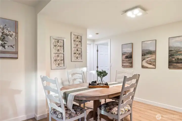 Spacious dining area