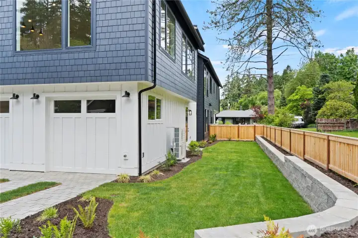 Generous side yard