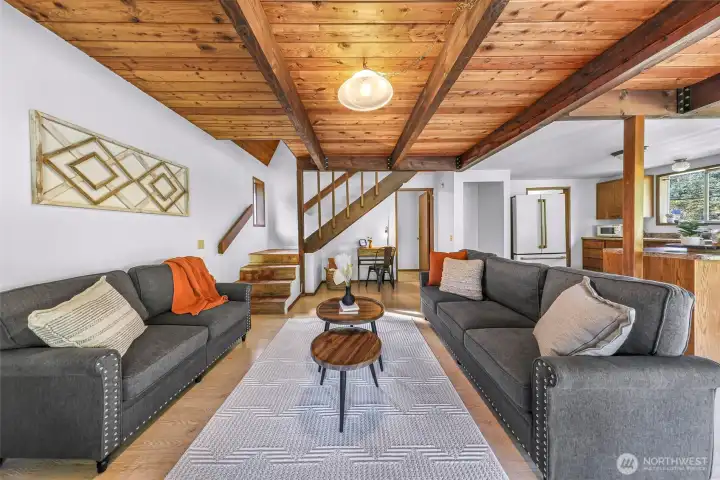 Stairs to secondary floor and additional bedrooms and bathroom