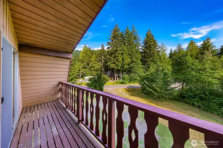 All 4 upstairs bedrooms have covered balconies