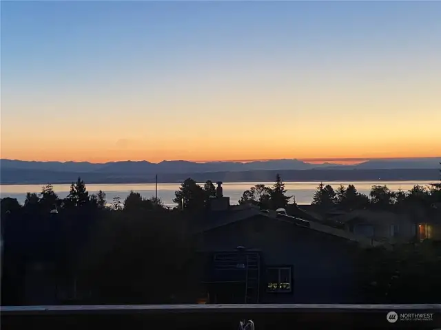 Beautiful sunrise from deck