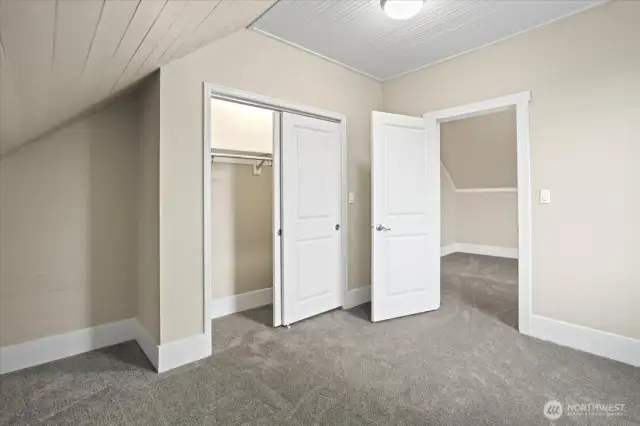 Insulated attic is accessible inside closet. All new door knobs and lighting!