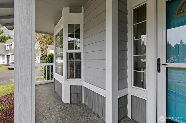 Inviting front porch space