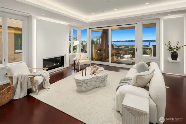 Installed a new and contemporary gas fireplace