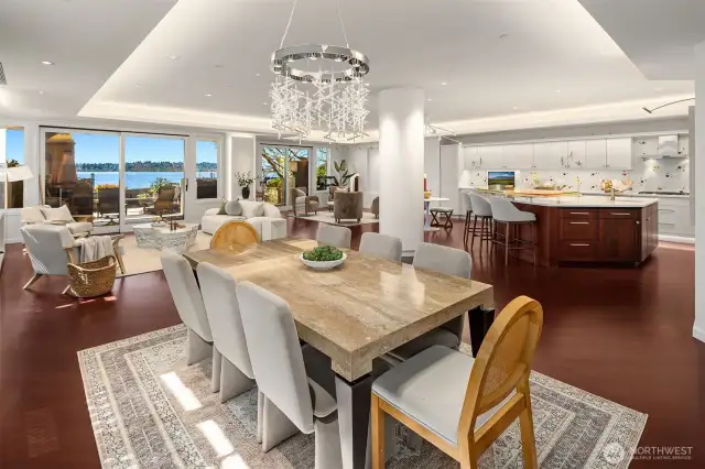 The remodel of the Kitchen/Living Room spaces in 2015, opened up and modernized the Kitchen.