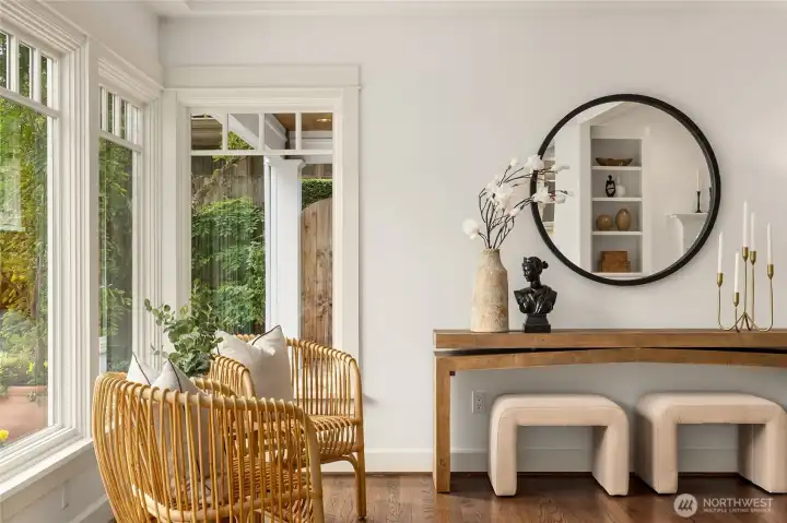 Lots of wall space to display art.