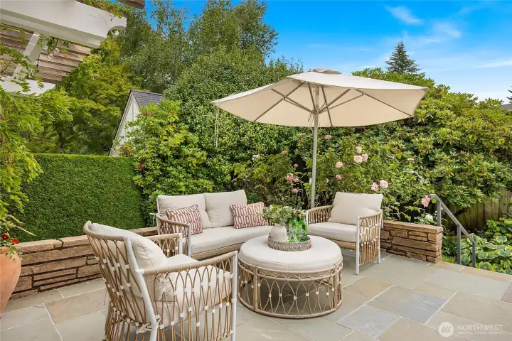 The patio is simply dreamy!