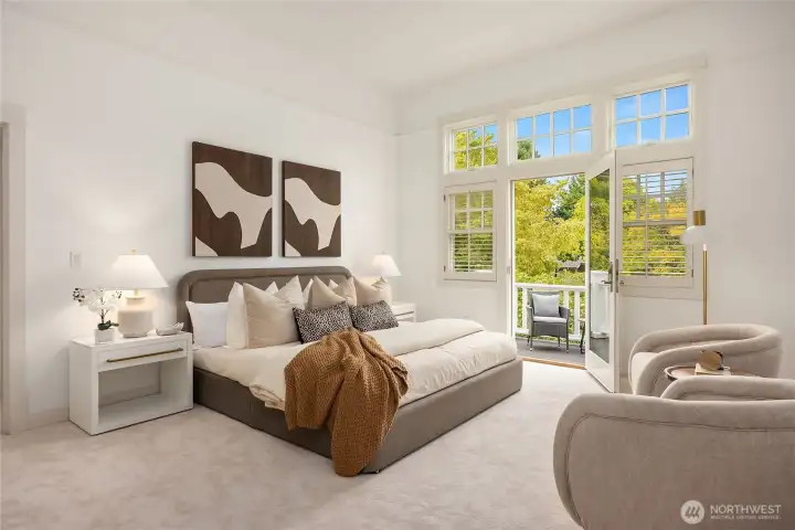 Primary suite with big vaulted ceilings!