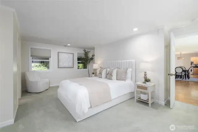 Another view of the primary bedroom.