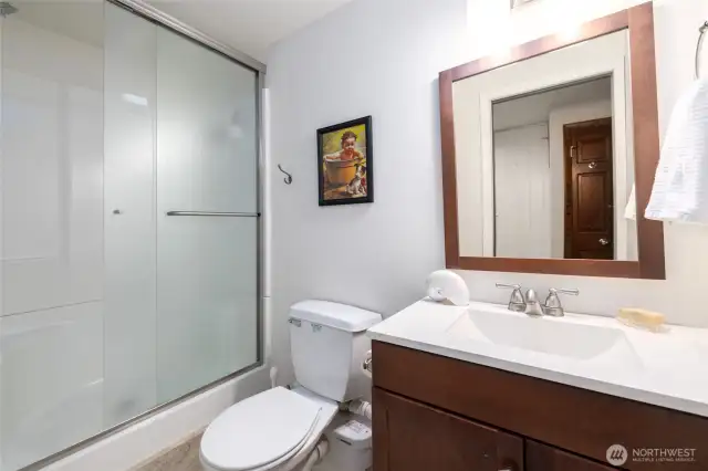 Downstairs bath.