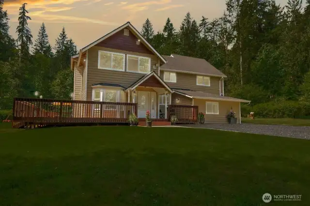 The house at dusk
