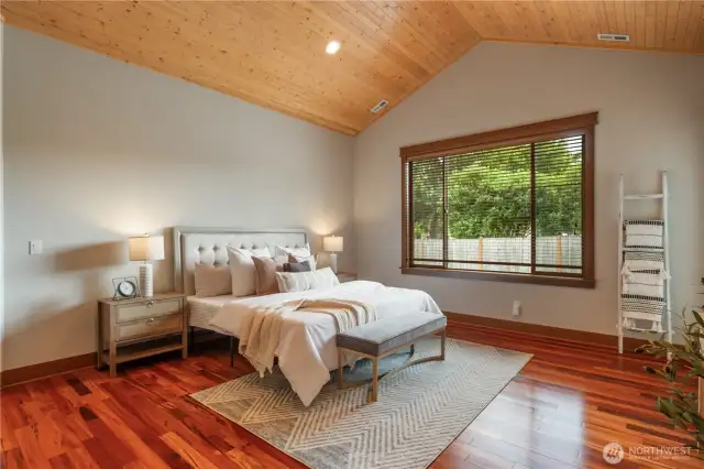Oversized primary suite.