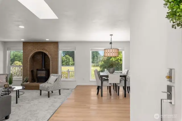 Foyer with skylight