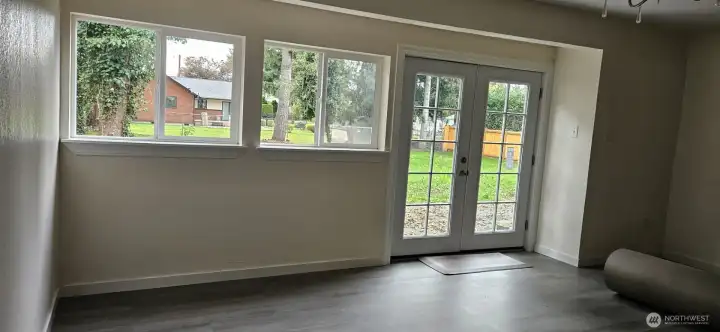 This room is big enough to be used as a family room it too opens to the back yard yet it has been used as a 4th bedroom for years