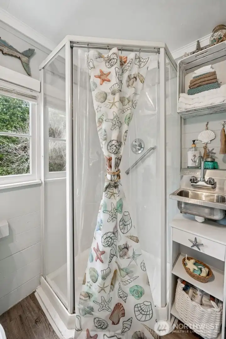 Bathroom with walk in shower