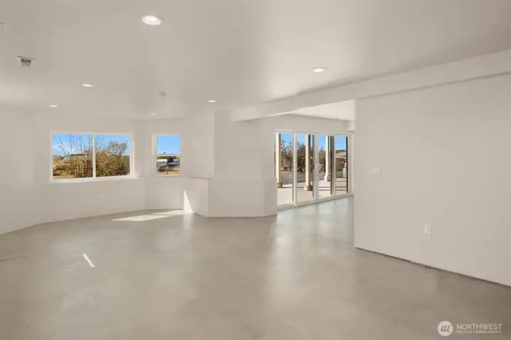 Light and bright lower level for additional living options